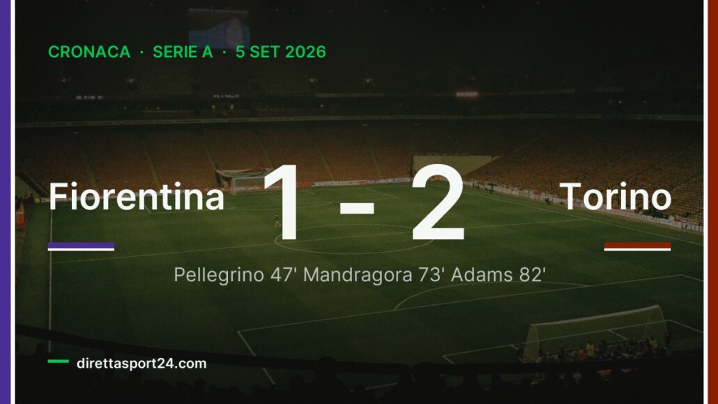 Fiorentina-Torino 1-2, Adams completa la rimonta granata
