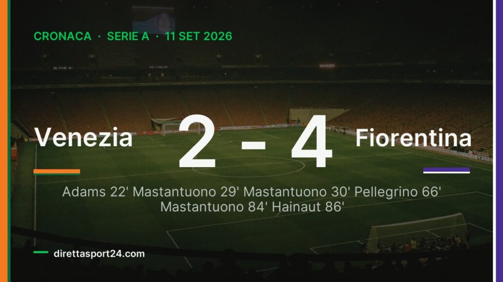 Venezia-Fiorentina 2-4, tripletta di Mastantuono e prima vittoria viola