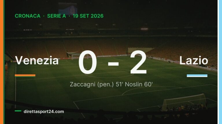 Venezia-Lazio 0-2, Zaccagni e Noslin firmano una vittoria di concretezza