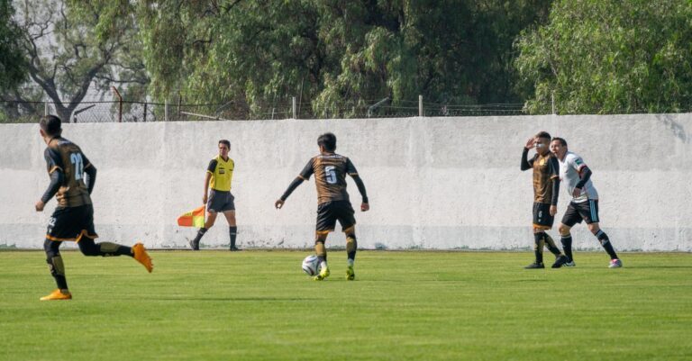 Football players actively engage in a match on a sunny day outdoors, showcasing teamwork and athleticism.